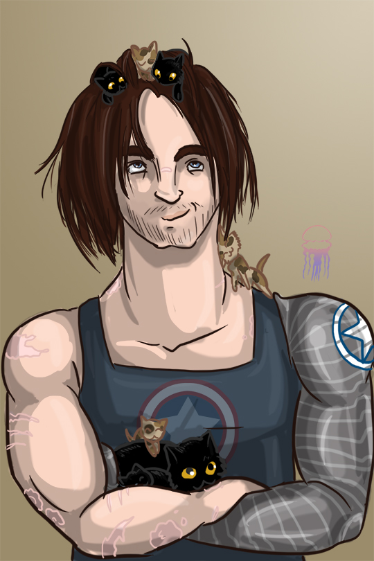 Bucky-with-kittens